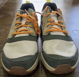 Merrell Tempo Sol Lace-Up Hiking Shoes Dark Moss Beige Gray Orange