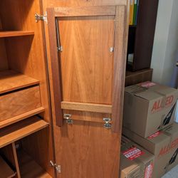 Wooden Cabinet With Secretary Desk