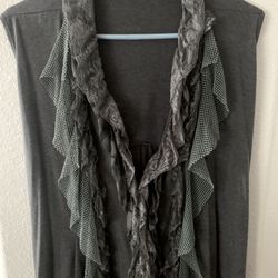 Ruffled Sweater Vest Size X-Large 