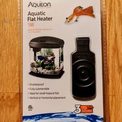 Aquatic Acurauim Flat Heater 5watsd..For Small Fish Tank..Brand New!