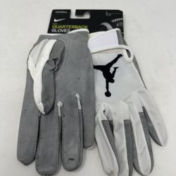 Nike Football Air Jordan Quarterback/Skill Gloves White/Black CV7987-184 Men's New