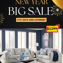 2 PC SOFA AND LOVESEAT 