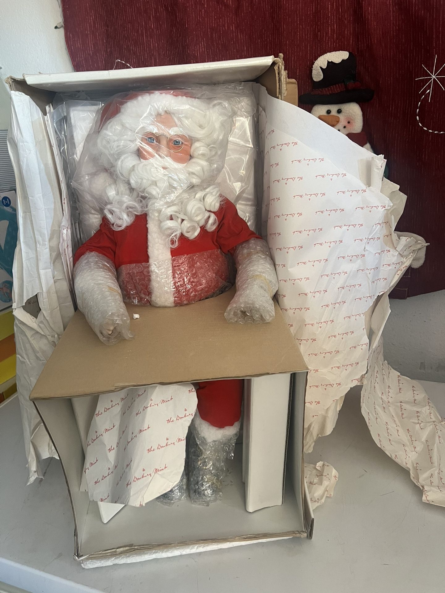 Vintage  Porcelain Santa Claus Doll 