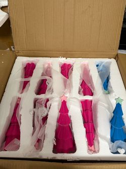 ๐ Decorative Christmas Tree Decorations โ Pink & Blue ๐