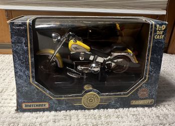  Matchbox Harley Davidson Fat Boy 1:9 Scale NEW IN BOX!! Diecast  