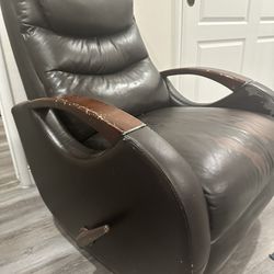 Leather Recliner And Rocking Chair