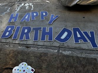 Happy Birthday Lawn Sign With Stakes 