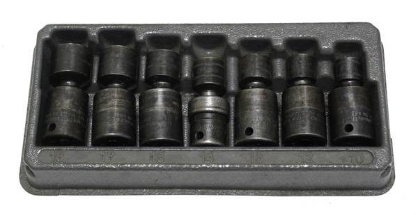 Snap-On 7-Piece 3/8” Drive 6-Point Shallow Impact Swivel Socket Set
