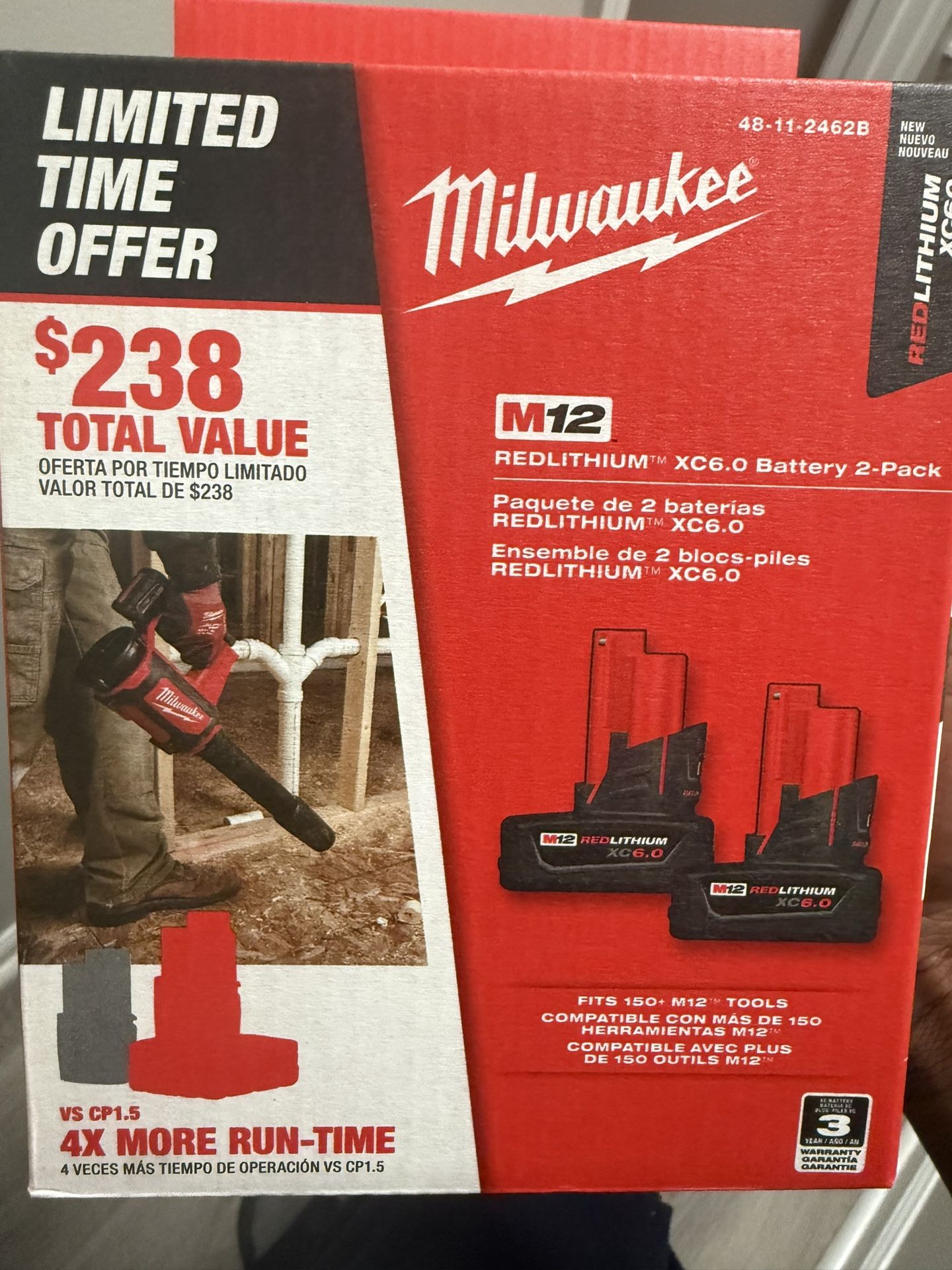 Milwaukee Redlithium XC6.0 Battery 2- Pack