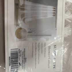 72 in. W x 72 in. L Polyester Shower Curtain in Taupe