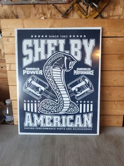 Shelby American Cobra Metal Tin Sign 13"x16"