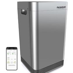 Nuwave Oxypure Air Purifier Pro for Extra Large Room, 4 HEPA/Carbon Filters with 5-Stage Enhanced Filtration System, Auto Function Monitors Air Qualit