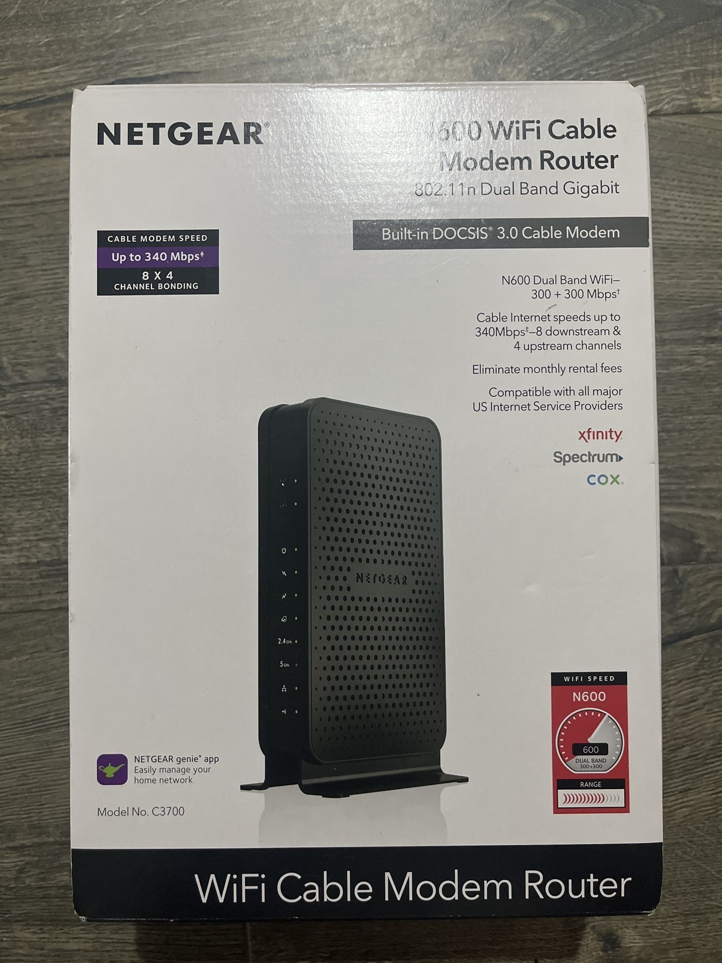 Netgear N600 Wifi Cable Modem Router