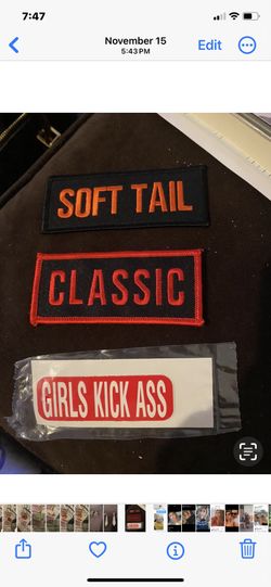 Three Harley Davidson Patches at $10 each