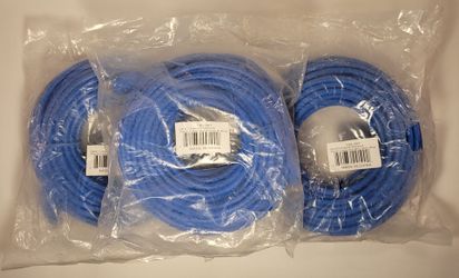 Lot of ethernet Cables - CAT6- 3 50' cables, 1 25' cables CAT5e- 5 ~20'