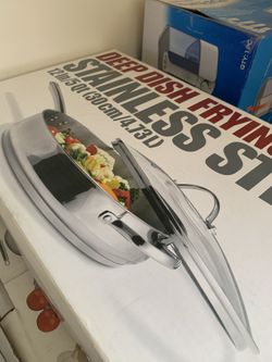 12 Inch 5 Quart Stainless Steel Pan With Lid.