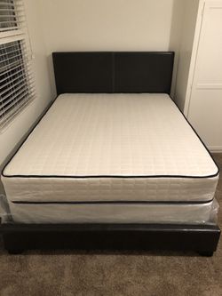 Twin full queen leather beds