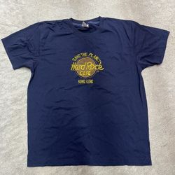 Vintage Hard Rock Cafe Hong Kong "Save The Planet" T-Shirt - Navy Blue
