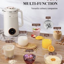 8 in 1 Nut Milk Maker, 32oz Automatic Soy Machine for Homemade Almond, Oat, Coconut, Soy, Plant Based Milks and Non Dairy Be