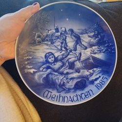 Limited Edition 1985 Bareuther Weihnachten (Christmas) Plate, Bavaria, Germany