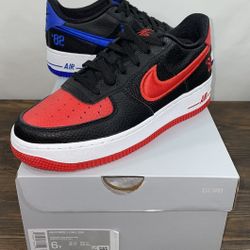 Nike Air Force 1 1 Low In Black Chile Racer Blue Size 6 Y 