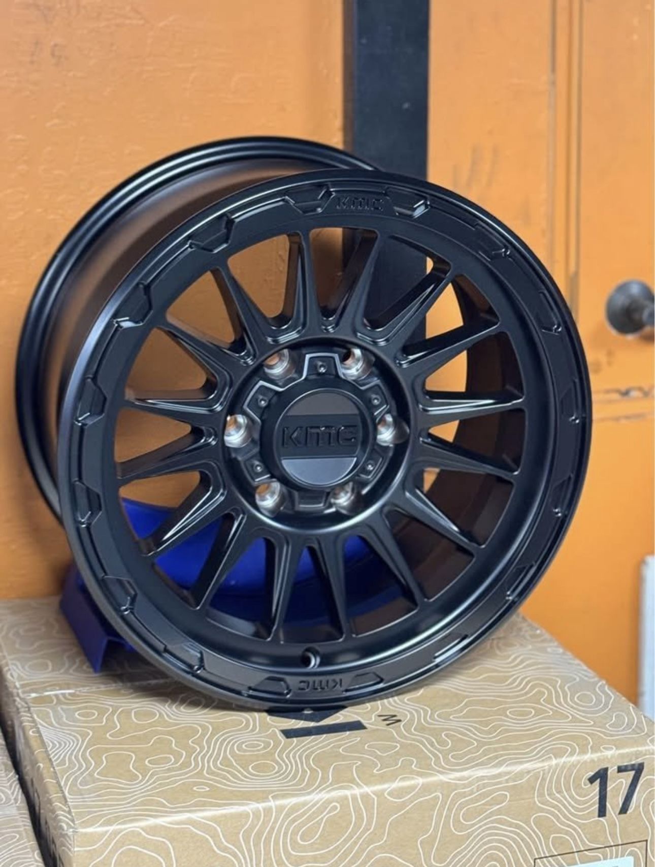 KMC KM542 17x9 6x139.7 6x5.5 +18 Rims 265/70R17 A/T Tires Tacoma 4Runner GX460 GX470 Toyota Pickup