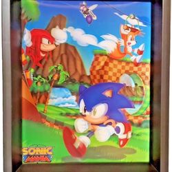 Sonic The Hedgehog 8x10 3D Shadow Box Art