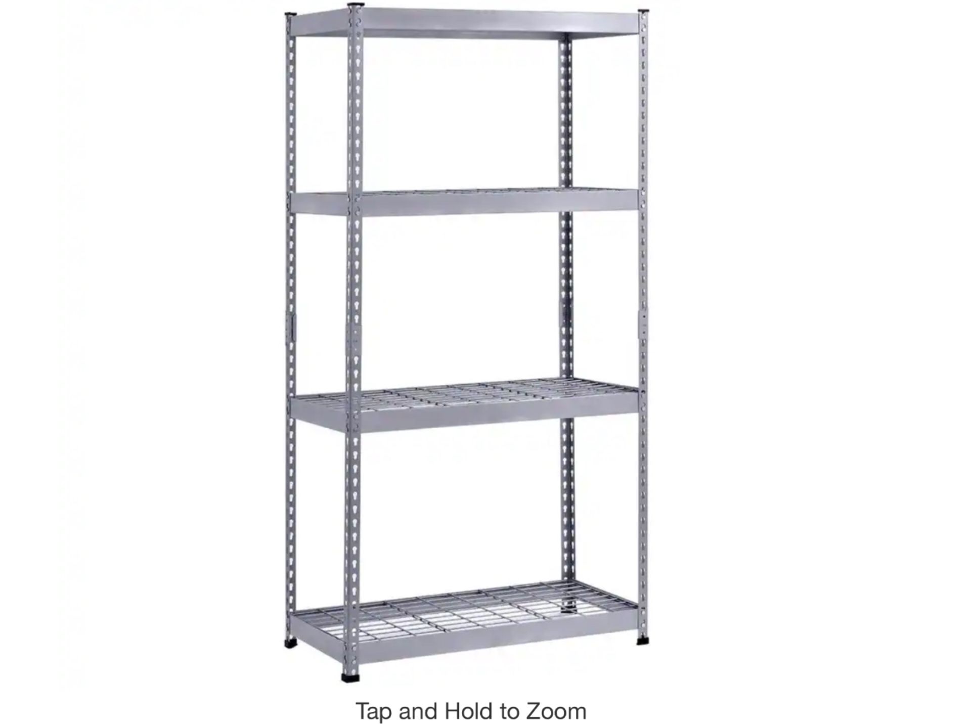 4-Shelf Metal Adjustable Garage Storage Shelving Unit (48 In.W x 40 in. H x 24in. D)
