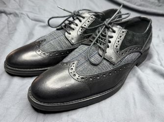 Bar III Oliver Black Wingtip Oxford Dress Shoes Men’s Size 8M