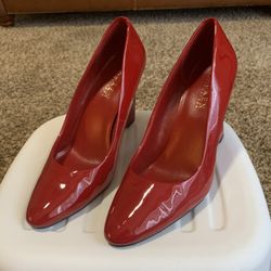 Ralph Lauren Red Wedge Shoes