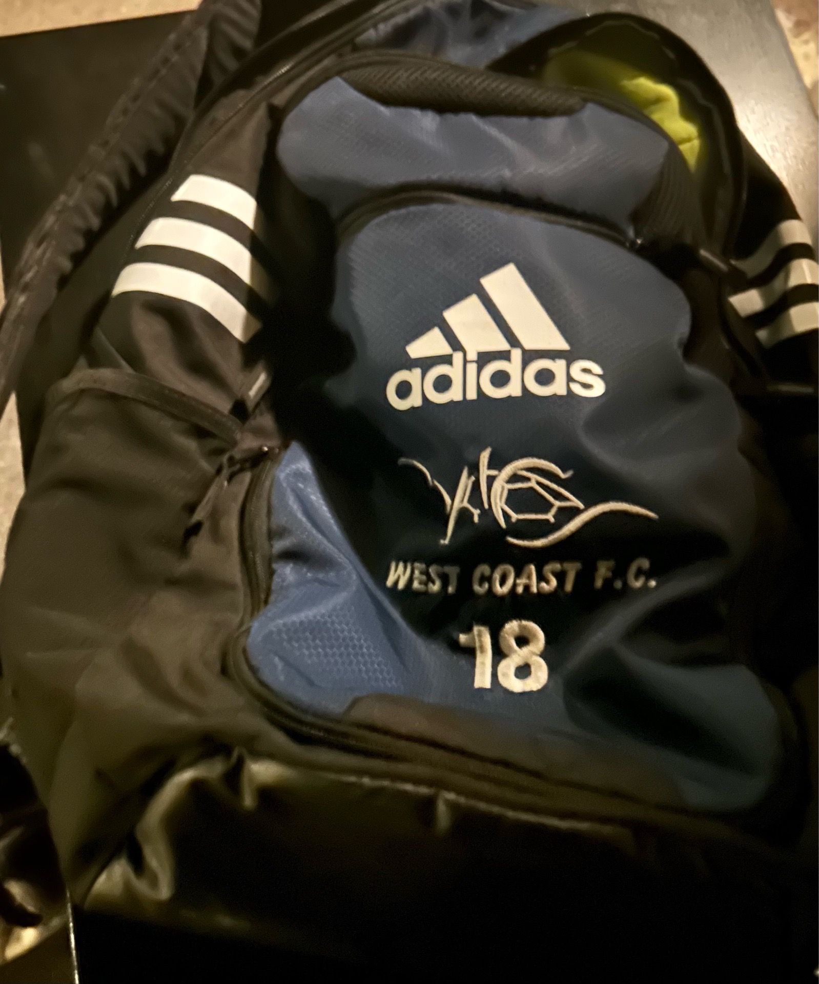adidas West Coast F.C. soccer backpack