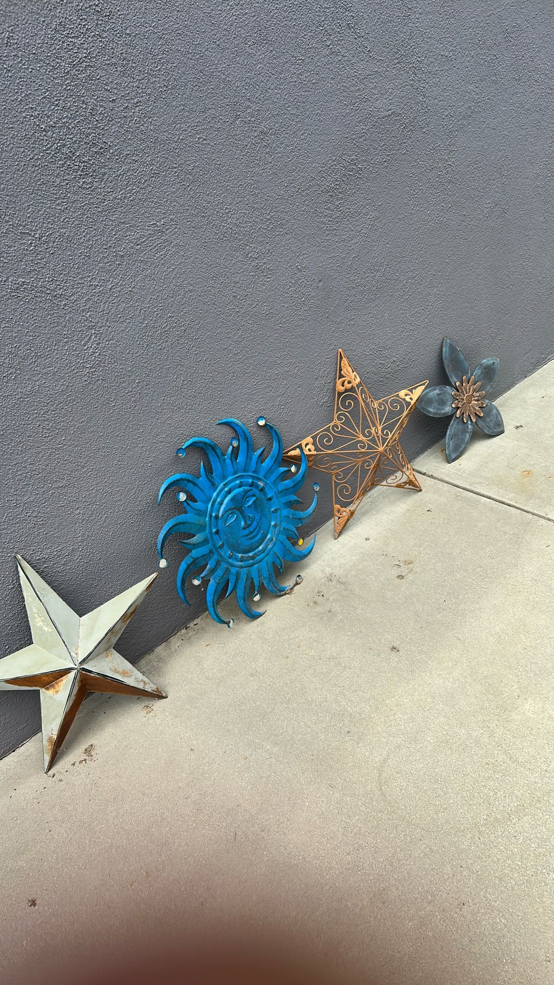 Rod Iron Yard Plant Holders Plus Hangers
