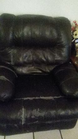 Couch leather recliner
