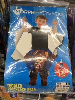 Toddler piggyback bear Halloween costume