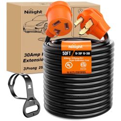 NEMA 10-30 50 ft Extension Cable Heavy Duty 10 Gauge Pure Copper Wire 