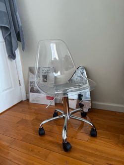 Clear Acrylic Rolling Chair
