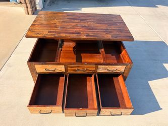 Farmhouse style coffee table with storage