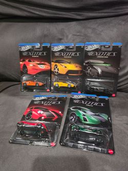 Hot Wheels Silver Series Exotics Lot Of 5
