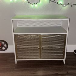 White And Gold Cabinet 