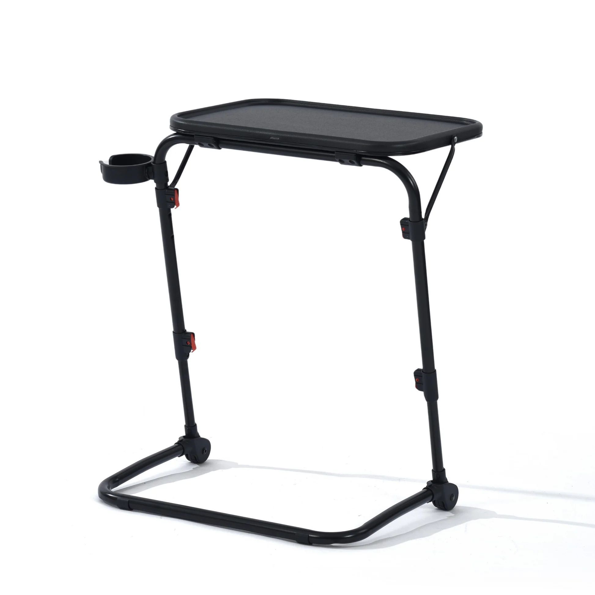 Baseline Adjustable Folding Table Desk – Compact Rolling Laptop Table for Home or Study