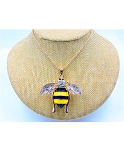 Betsey Johnson Rhinestone Bee Necklace