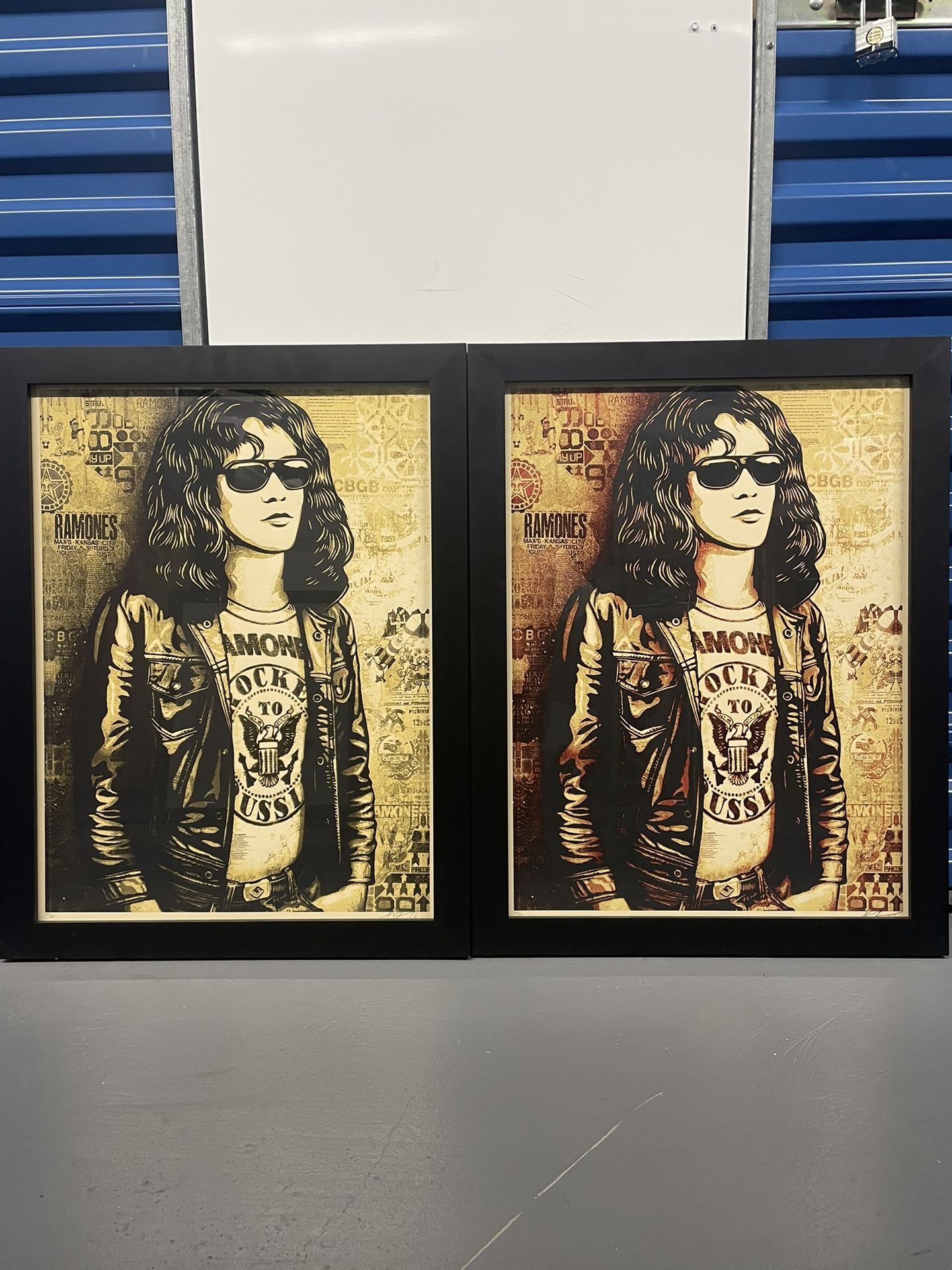 Two (2) Shepard Fairey Tommy Ramone Screen Prints