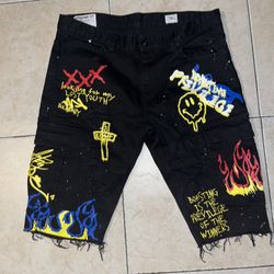 Black Jean Shorts 