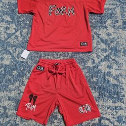 Red Chrome Hearts Form Jersey and Shorts Set size- M #luxury #festival