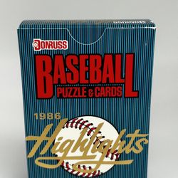 1986 Donruss Baseball Highlights Set. Factory Sealed. 