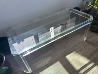 Designer Acrylic and Glass Coffee Table-lightweight frame!