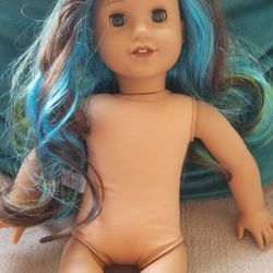 American Girl Doll Green Blue Brown Hair Hazel Eyes 