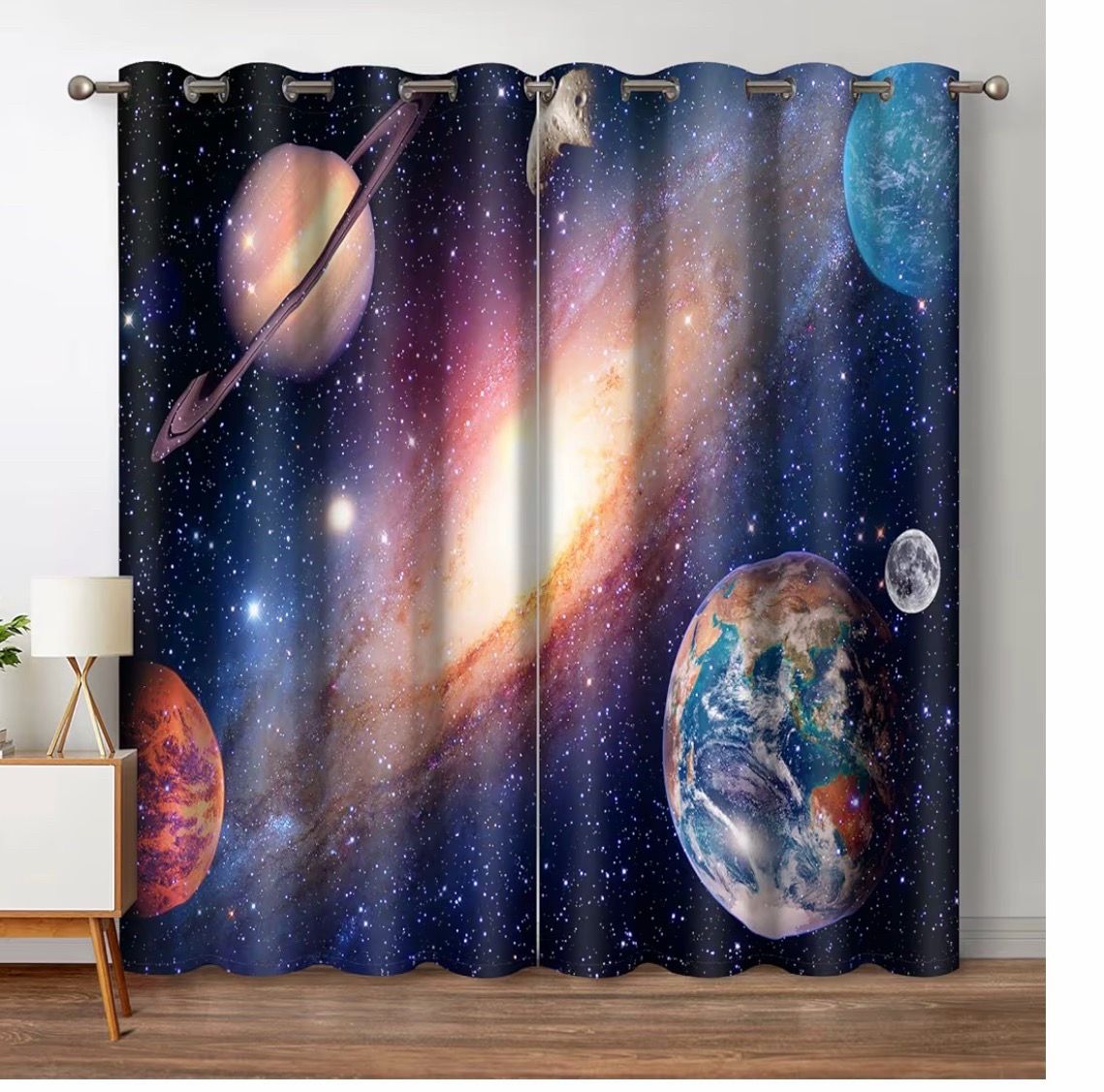 Space Themed Black-Out Curtains