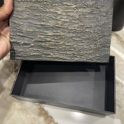 Restoration Hardware box and soap dispenser
