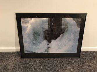 Jean Guichard- Phares Dans La Tempete La Jument Framed Print